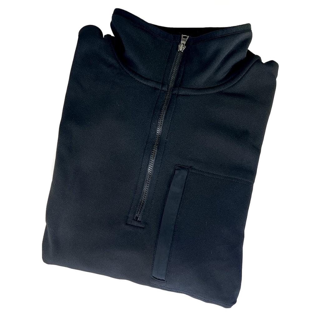 Banana Republic Black Insulated Half-Zip Vintage Pullover
